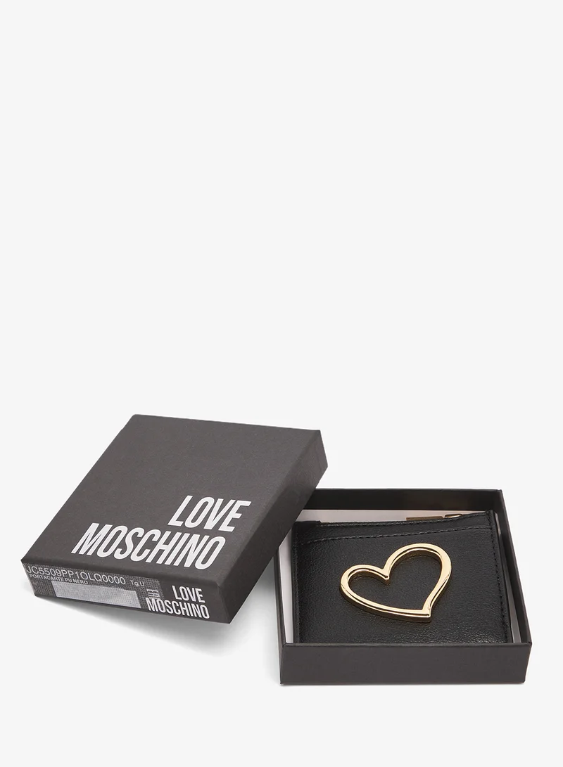 Love Moschino  Heart Turnlock PU Wallet for Women | Best Price UAE